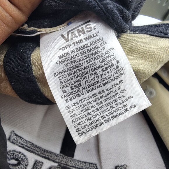 VANS Drop V II Beige Snapback Hat Casual Outdoors Adjustable Lightweight - Picture 5 of 9